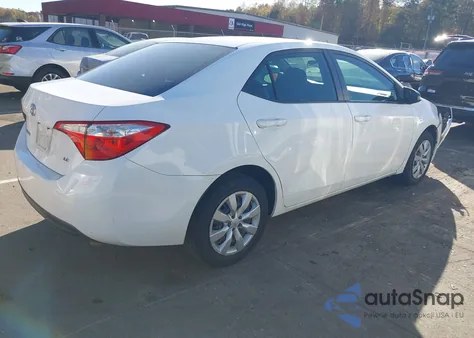 2014 Toyota Corolla Le z USA, uszkodzony, nr VIN 5YFBURHE8EP169116